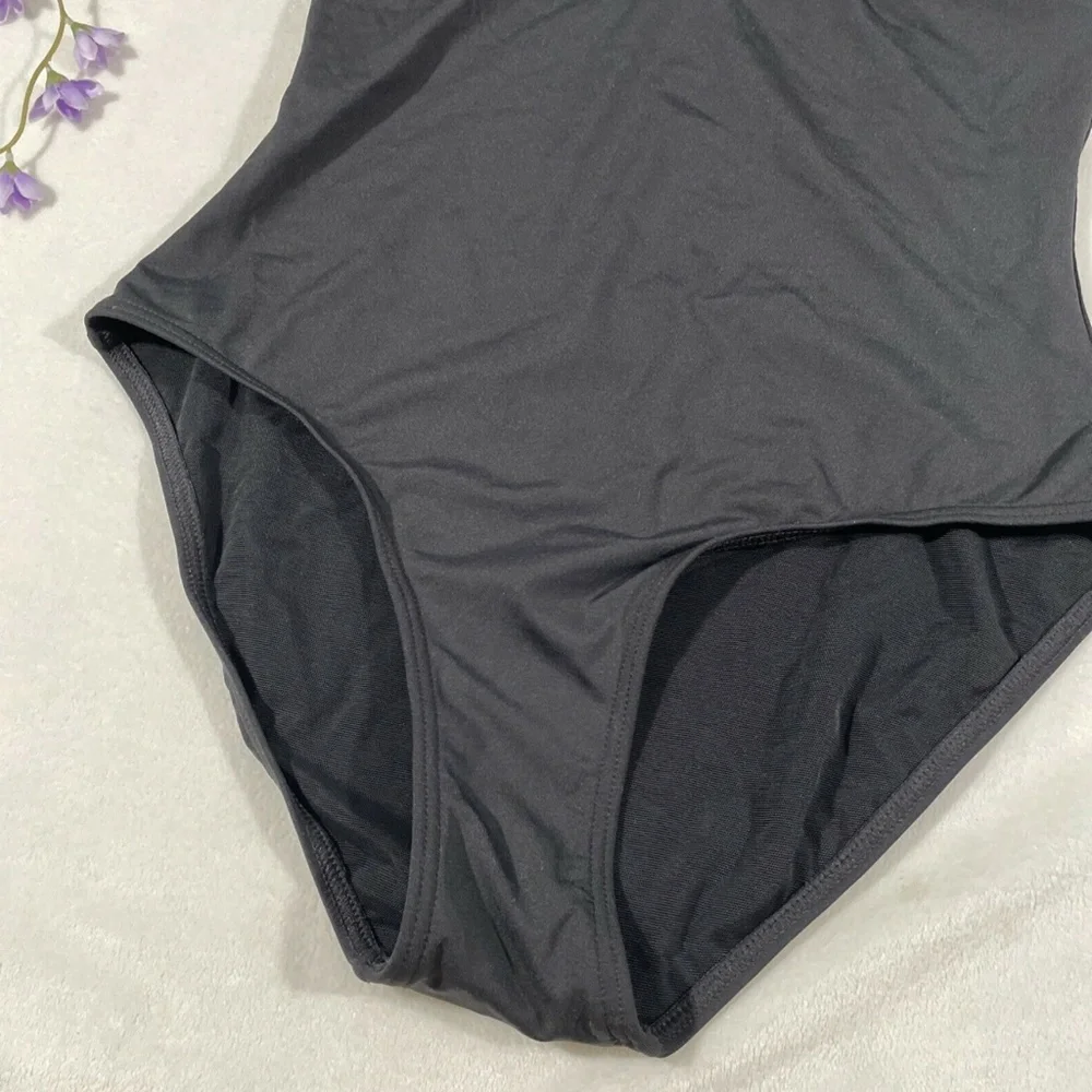 NEW Sea Level [ 6 US ] Ruffle Frill One-Piece Swimsuit in‎ Black